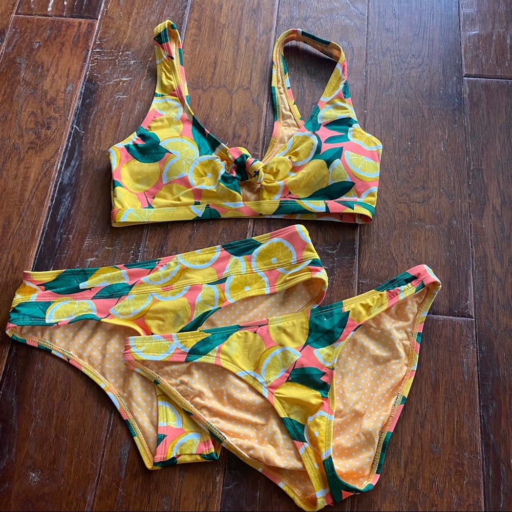 Body Glove Lemon Bikini Set with Two Style Bottoms